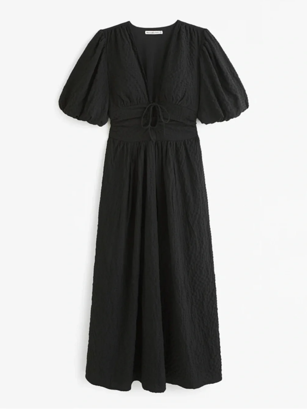 Abercrombie & Fitch Black Tie Front Maxi Dress Small Petite